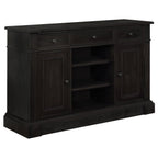 Coaster Home Furnishings Phelps 2-Door Rectangular Antique Noir Server, 39" H x 58" W x 18" D, Brown, 121235