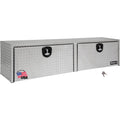 Buyers Products 1701561 Diamond Tread Aluminum Topsider Truck Box with T-Handle Latch, 16 x 13 x 96 Inch