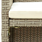 vidaXL Outdoor 2-Seater Patio Sofa with Cushions, Beige Poly Rattan, Weather-Resistant, Comfortable and Durable, Ideal for Garden/Patio/Deck