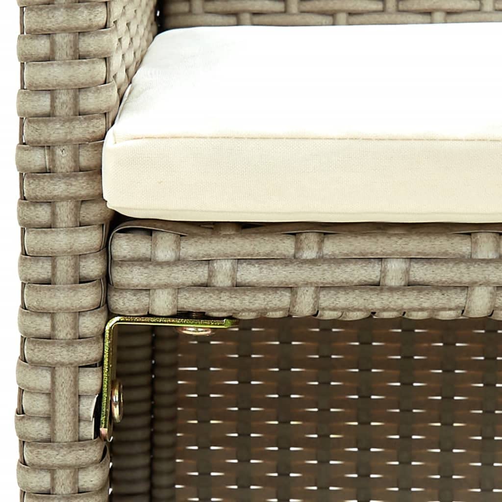 vidaXL Outdoor 2-Seater Patio Sofa with Cushions, Beige Poly Rattan, Weather-Resistant, Comfortable and Durable, Ideal for Garden/Patio/Deck