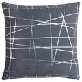 Rachel Kate 20" x 20" Poly Filled Pillow with Cotton Cover-Gray/Metallic Silver