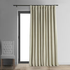 Hpd Half Price Drapes Signature Velvet Thermal Blackout Curtains For Living Room 96 Inch Long (1 Panel) Rod Pocket Insulated Blackout Curtains For Bedroom Window Curtains, 100W X 96L, Cool Beige