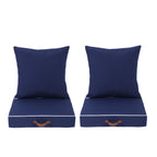 Enipate Outdoor Deep Seat Cushion Set Of 2, Weather Resistant Patio Furniture Cushions With Zipper And Handle, 24 X 24 X 5 Inch