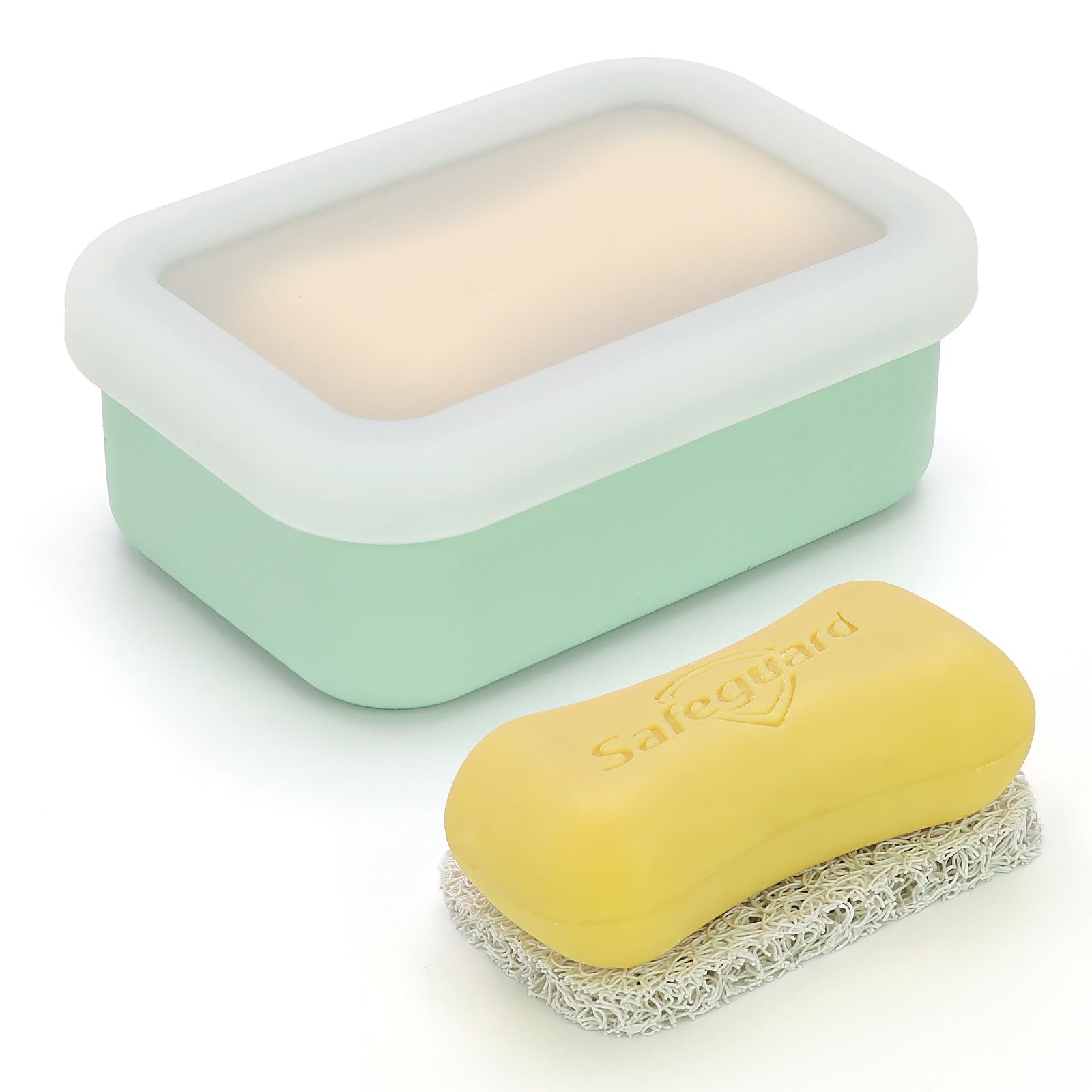 AIDIMMING Leak Proof Silicone Travel Soap Case,Shampoo Bar Holder, Compact Portable Soap Container for One Regular Bar Soap Perf