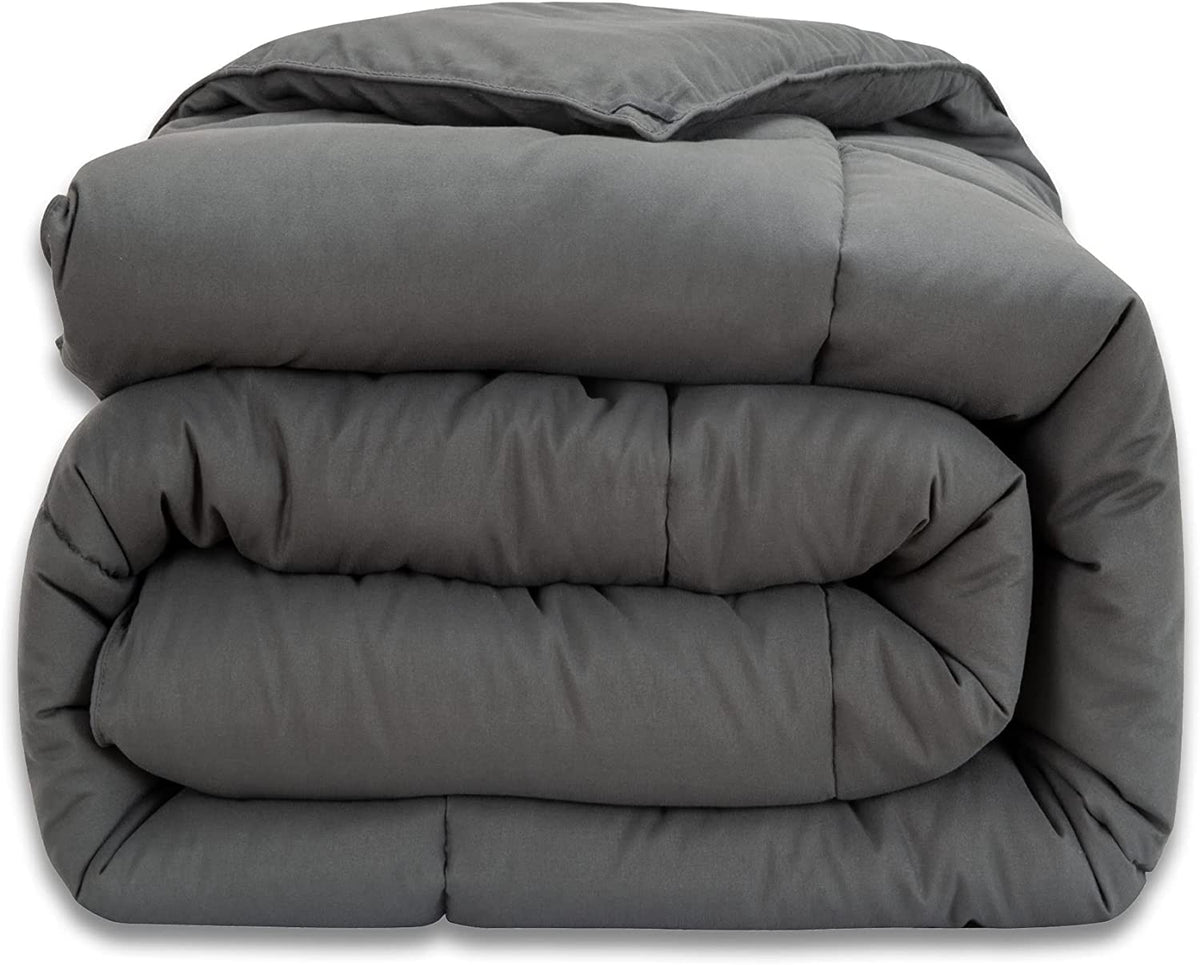 Maple Down Soft Comforter Queen Size Duvet Insert-Down Alternative Comforter-Lightweight Fluffy Breathable Machine Washable (Gra