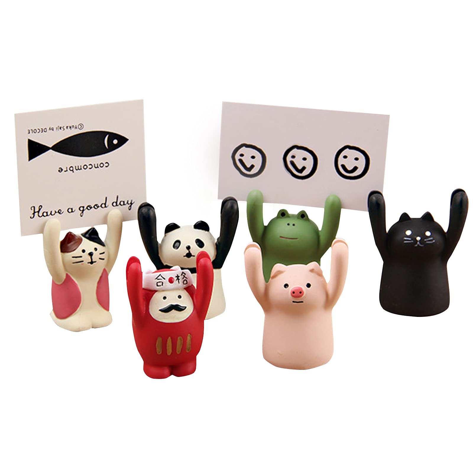 Ugyduky 6 Pack Cute Animal Cartoon Photo Clip Notes Messages Folder Note Holder Card Holder Desktop Message Folder For Home Offi