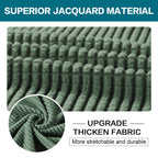 4 Piece Sofa Covers For 3 Cushion Couch Sofa Slipcover Soft Couch Cover For Dogs-Washable Sofa Furniture Covers With 3 Individual Cushion Covers, Feature Jacquard Fabric (3 Cushion Sofa, Loden Frost)