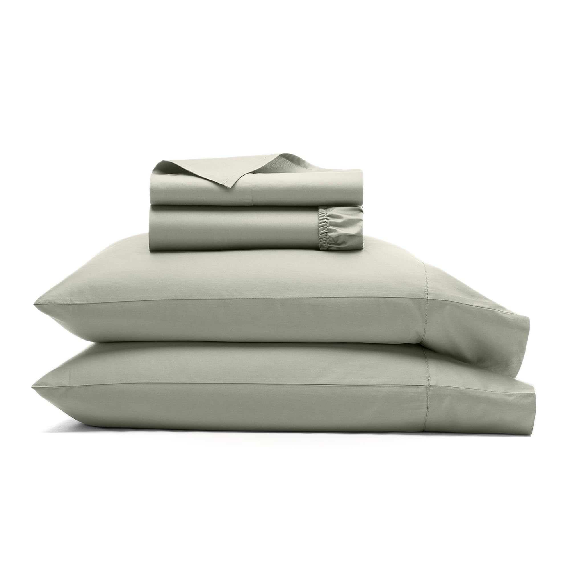 Boll & Branch Signature Hemmed Sheet Set - Full, Sageleaf - Luxury 100% Organic Cotton - Includes 1 Flat, 1 Fitted, 2 Pillowcase