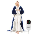 Jkmax Heated Electric Blanket Wearable Throw - Heated Wearable Robe With Sleeves And Foot Pockets - Heating Blanket With 10-Leve