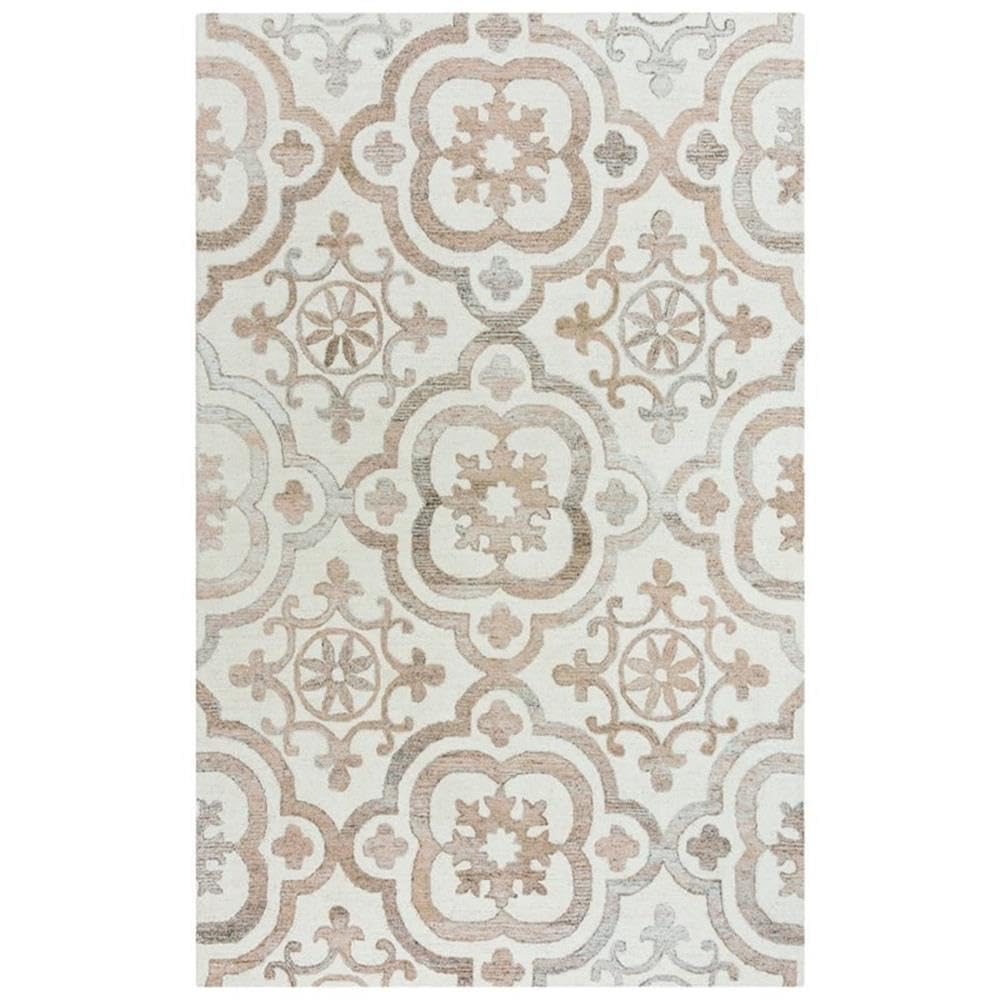 Rizzy Home Alora Decor Neo 7'6"X9'6" Scroll Ivory/Beige Hand-Tufted Area Rug