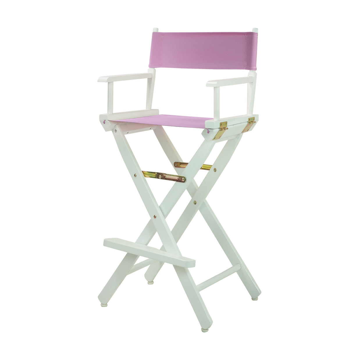 Casual Home 230-01/021-22 Director Chair, 30&quot; - Bar Height, WhiteFrame/Pink Canvas