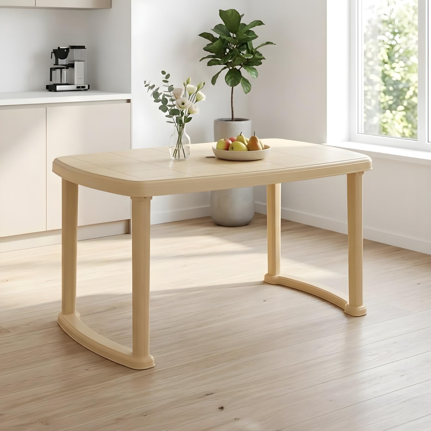 Nilkamal Mega Plastic Dinning Table |3Year Warranty| For Dining Room | Ideal For Indoor & Outdoor | Perfect, Office, Hotel, Caf
