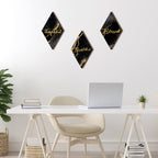 Qunclay 3 Pcs Marble Style Bathroom Wall Decor Thankful Grateful Blessed Wall Decor Black And Gold Farmhouse Rustic Art Wall Dec