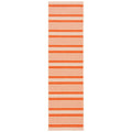 SAFAVIEH Courtyard Collection Runner Rug - 23 x 8, Terracotta & Beige, Stripe Design, Non-Shedding & Easy Care, Indoor/Outdoor