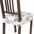 Searchi Stretch Dining Chair Seat Covers Set Of 4, Soft Removable Washable Seat Covers For Dining Chairs, Dining Room Seat Cover Protector (Rear-Covered, Ball Flower)
