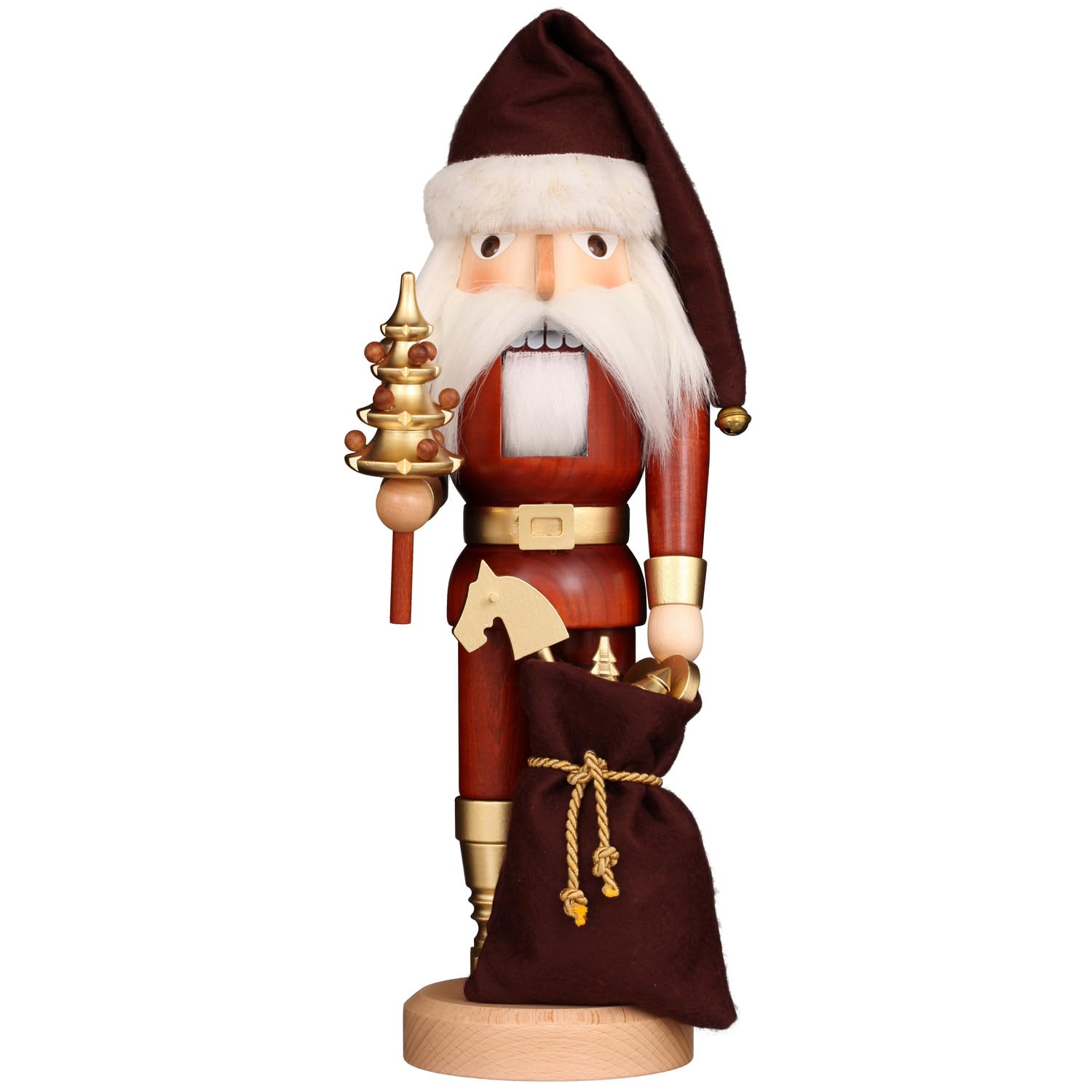 Christian Ulbricht Nutcracker - Santa Natural, Gold - 15.7"H X 5.5"W X 4.9"D