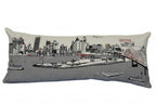 HomeRoots Cream 35' White Memphis Daylight Skyline Lumbar Decorative Pillow