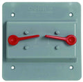 Thomas & Betts E9G2Ssn Polycarbonate 2-Gang Weatherproof Non-Metallic Box Cover 4.84 Inch X 4.84 Inch X 1.84 Inch Carlon