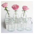 HANIHUA Bud Vases Set of 6 Small Glass Vase for Flowers, Clear Vase Set for Wedding Decor, Home Decorative Vases for Table Shelf