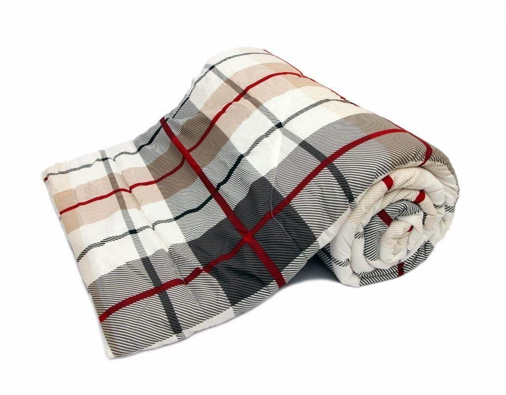 Shopingtrade Microfibre Reversible King Size Double Bed Comforter Dohar (Multicolour, 85 X 100 Inches)