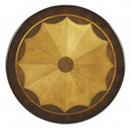 HomeRoots Dark Brown Rubberwood Solids, MDF, Cherry veneers Carissa Plantation Cherry Round Pedestal Table