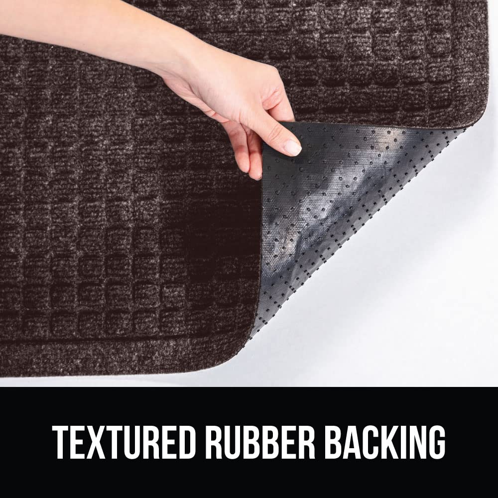 Gorilla Grip Ultra Absorbent Moisture Guard Doormat, Absorbs Up To 6 Cups Of Water, Stain And Fade Resistant, Spiked Rubber Backing, All Weather Mats Capture Dirt, Indoor Outdoor, 47X35, Coffee