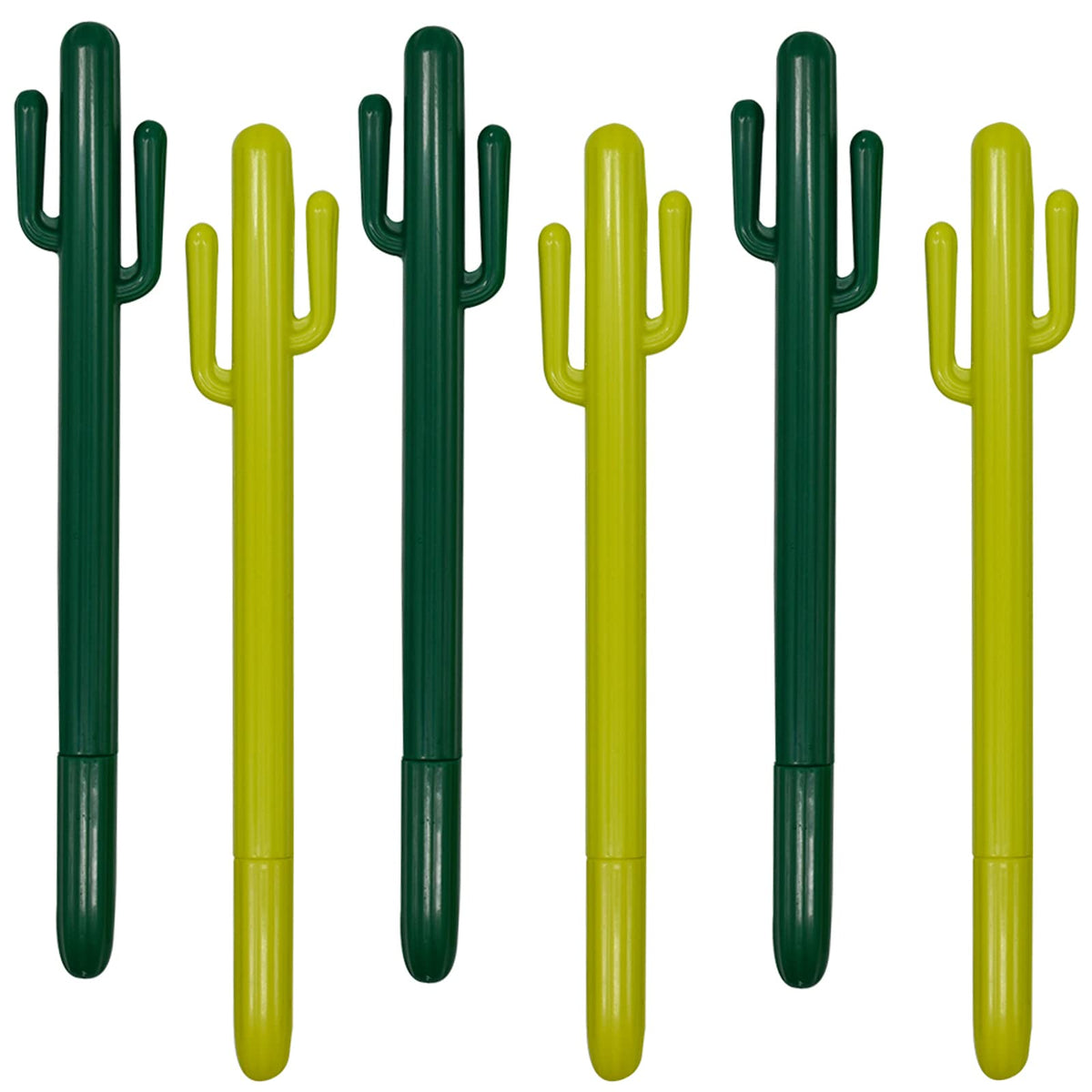 Maydahui 40Pcs Novelty Cactus Shaped Ballpoint Pens Cute Plant Pen Black Gel Ink Writing For School Office Home