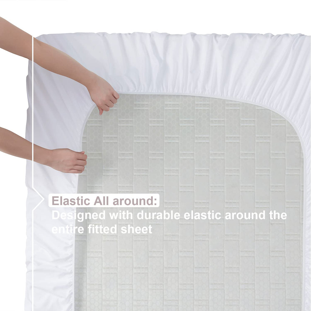 Nestl Twin Sheets Set - 3 Piece Twin Bed Sheets, Deep Pocket, Hotel Luxury, Extra Soft, Breathable And Cooling, White Sheets For Twin Size Mattresses