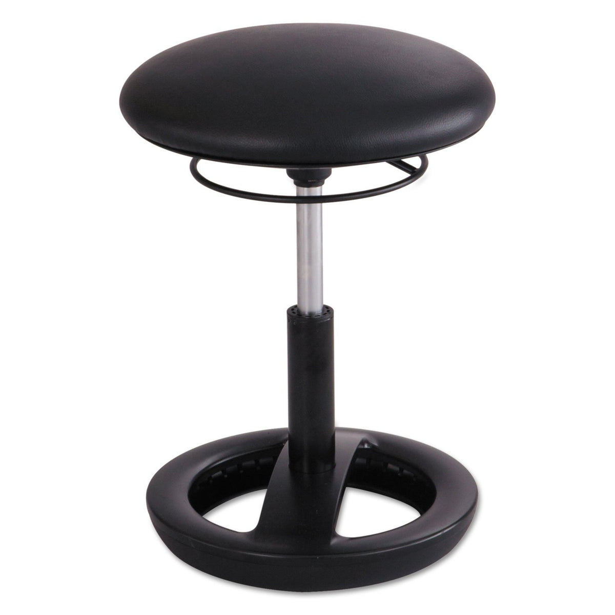 Safco Twixt Active Movement Seating Chair, Ergonomic Support, Adjustable Height, Black Vinyl