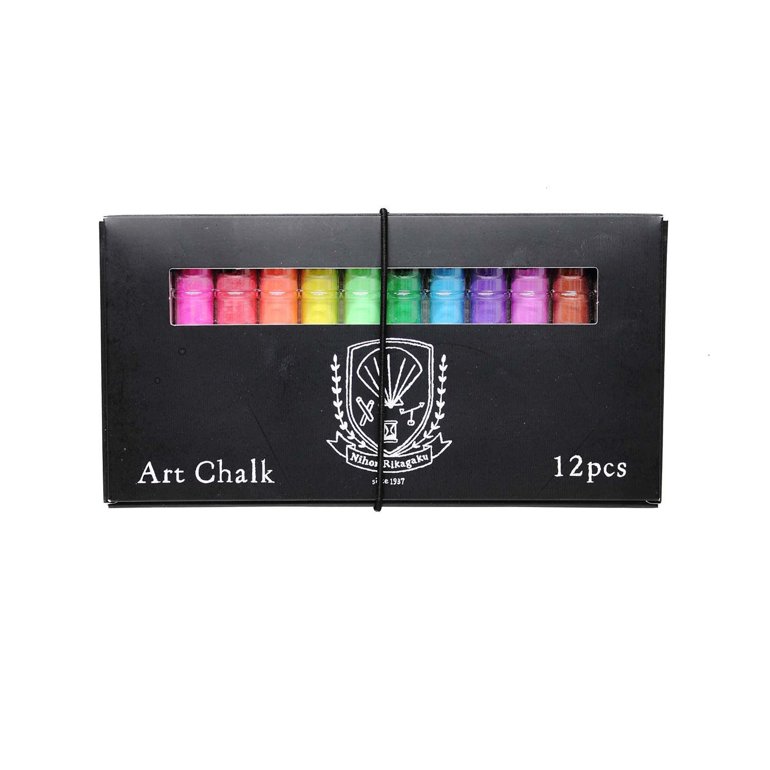 Kitpas Art Chalk 12 Colors 2Pack Set (24Pcs Chalk Total)