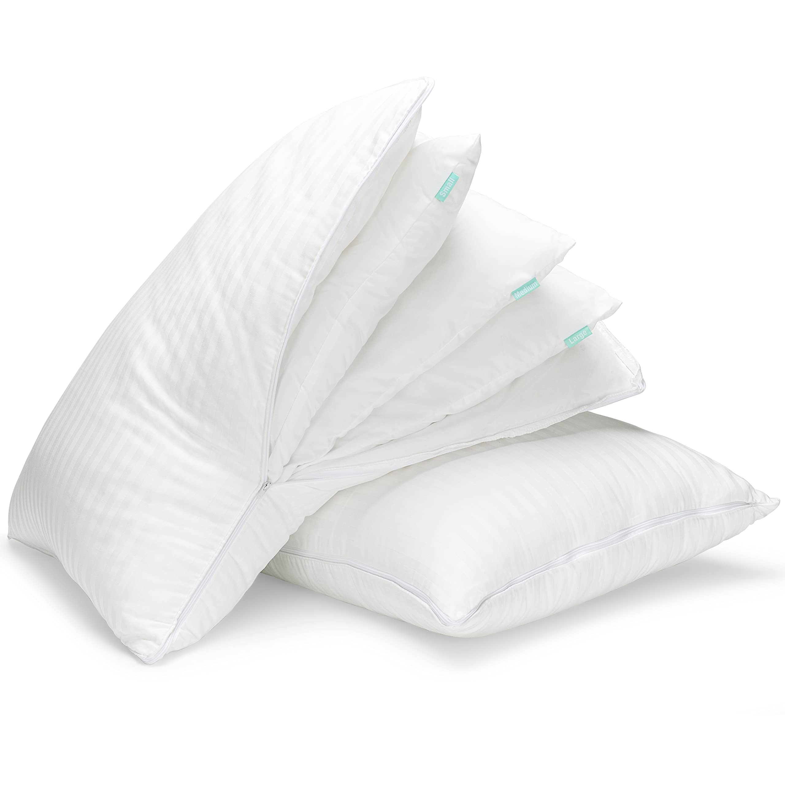 Eversnug Adjustable Layer Pillows For Sleeping - Set Of 2, Cooling, Luxury Pillows For Back, Stomach Or Side Sleepers (Down Alte