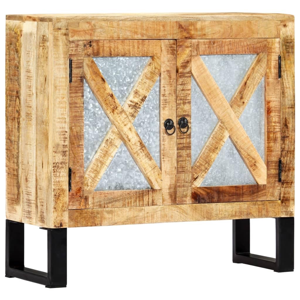 vidaXL Mango Wood Sideboard with Unique Decorative Patterns - Robust Construction, Easy Assembly, Amping Storage Solution - Ideal for Modern Decor