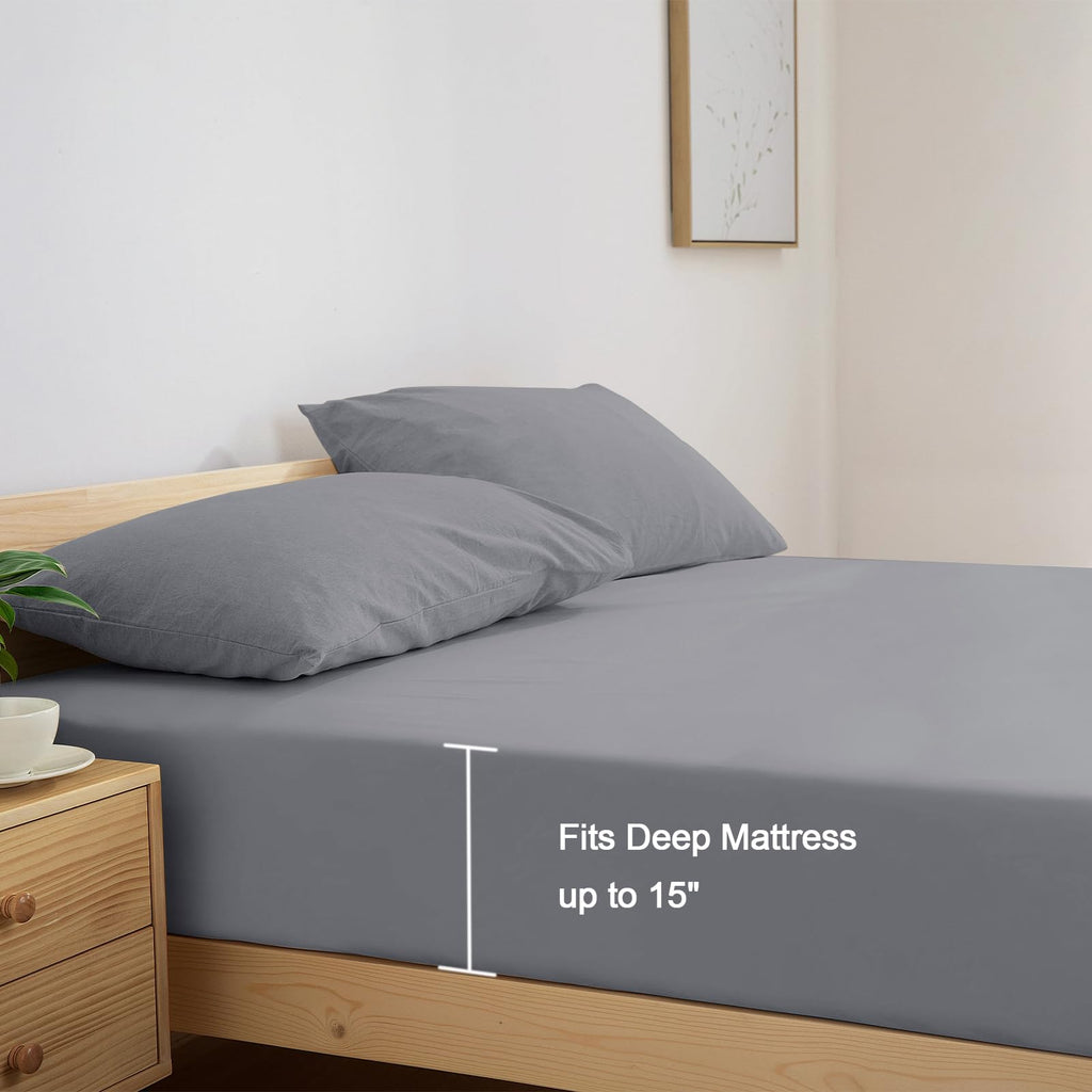 Springspirit Split Top King Sheets Sets For Adjustable Bed, 4 Piece Bed Sheets Set Deep Pockets, Extra Soft And Breathable Beddi