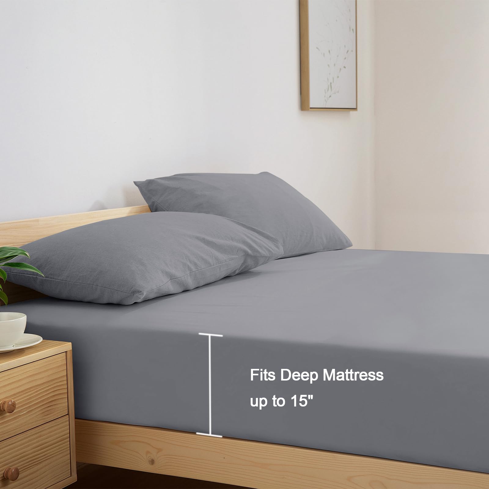 Springspirit Split Top King Sheets Sets For Adjustable Bed, 4 Piece Bed Sheets Set Deep Pockets, Extra Soft And Breathable Beddi