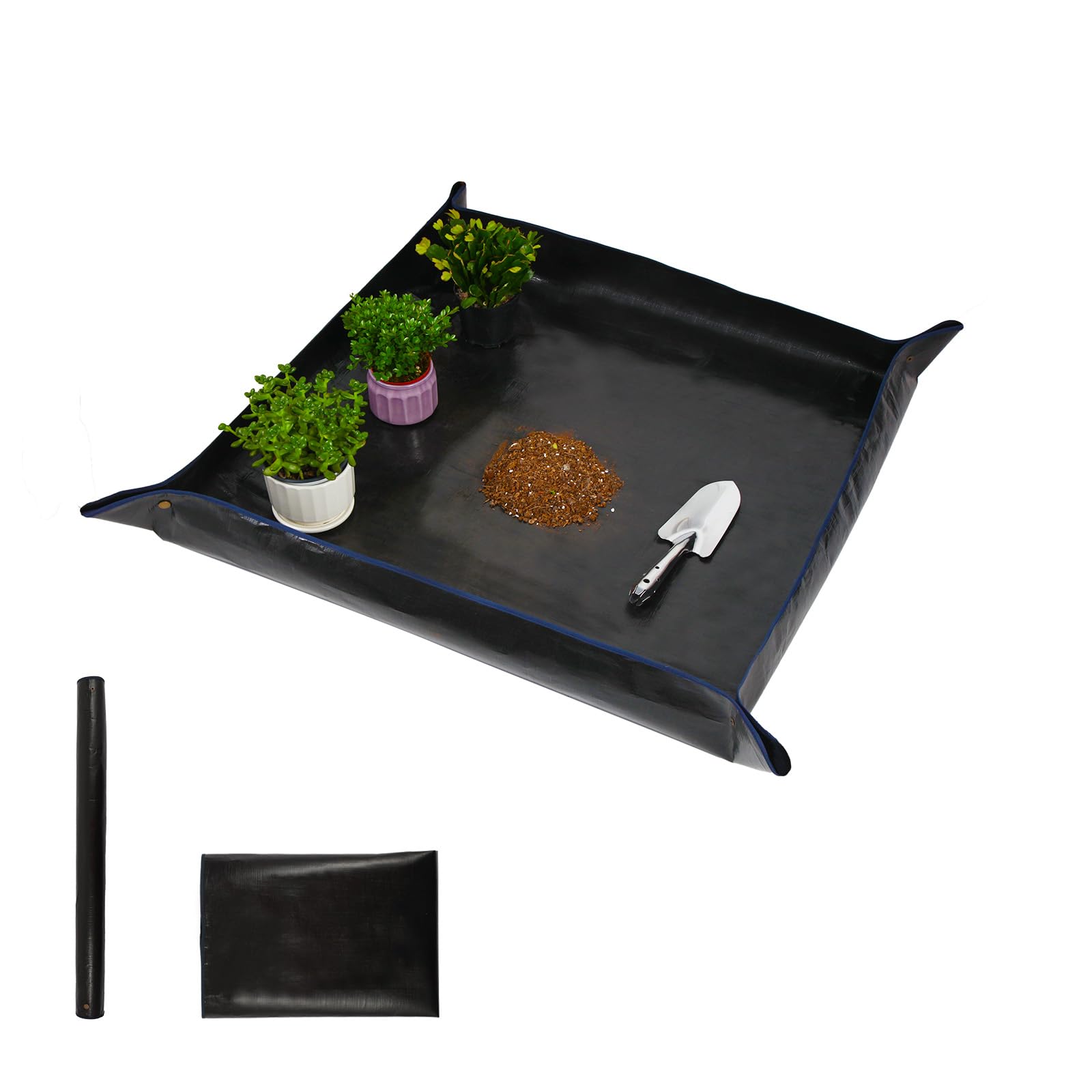 26.8' X 26.8' Plant Repotting Mat Waterproof Transplanting Mat Indoor Succulent Potting Mat Portable Gardening Watering Mat Sq