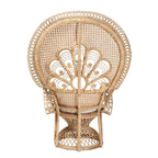 Baxton Studio Ediva Modern Bohemian Natural Brown Rattan Peacock Accent Chair