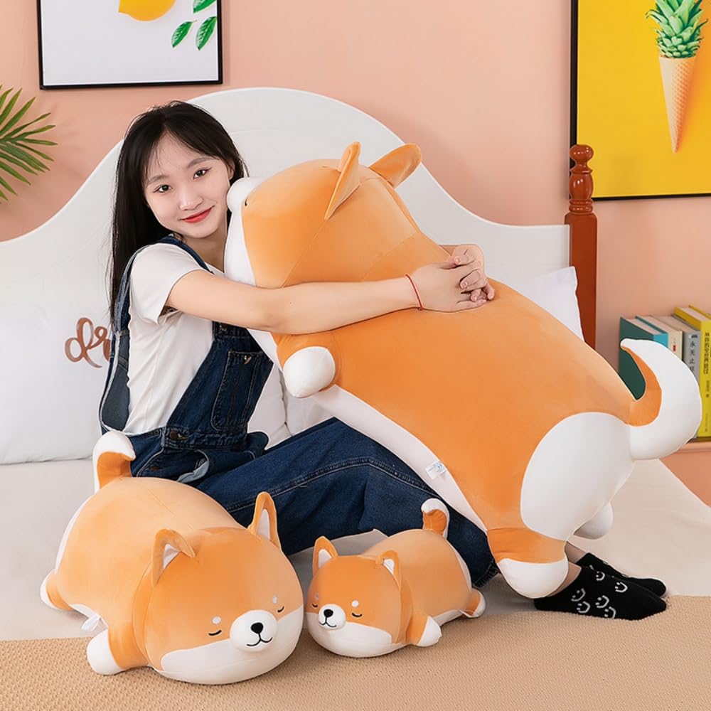 Miaohaha Plush Shiba Inu Toy Pillow Stuffed Animal Dog Akita Plush Pillow Toy Hugging Pillow For Kids And Girls(35Cm/13.7In)