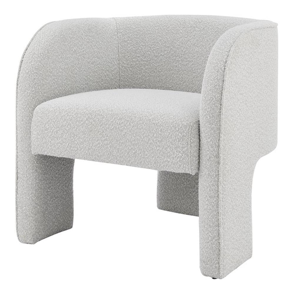 Npd Furniture And More Matteo Fabric Arm, Boucle Beige Accent Chair
