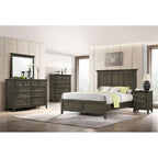 Intercon San Mateo Nightstand, 3 Drawer Bedside Table, Gray