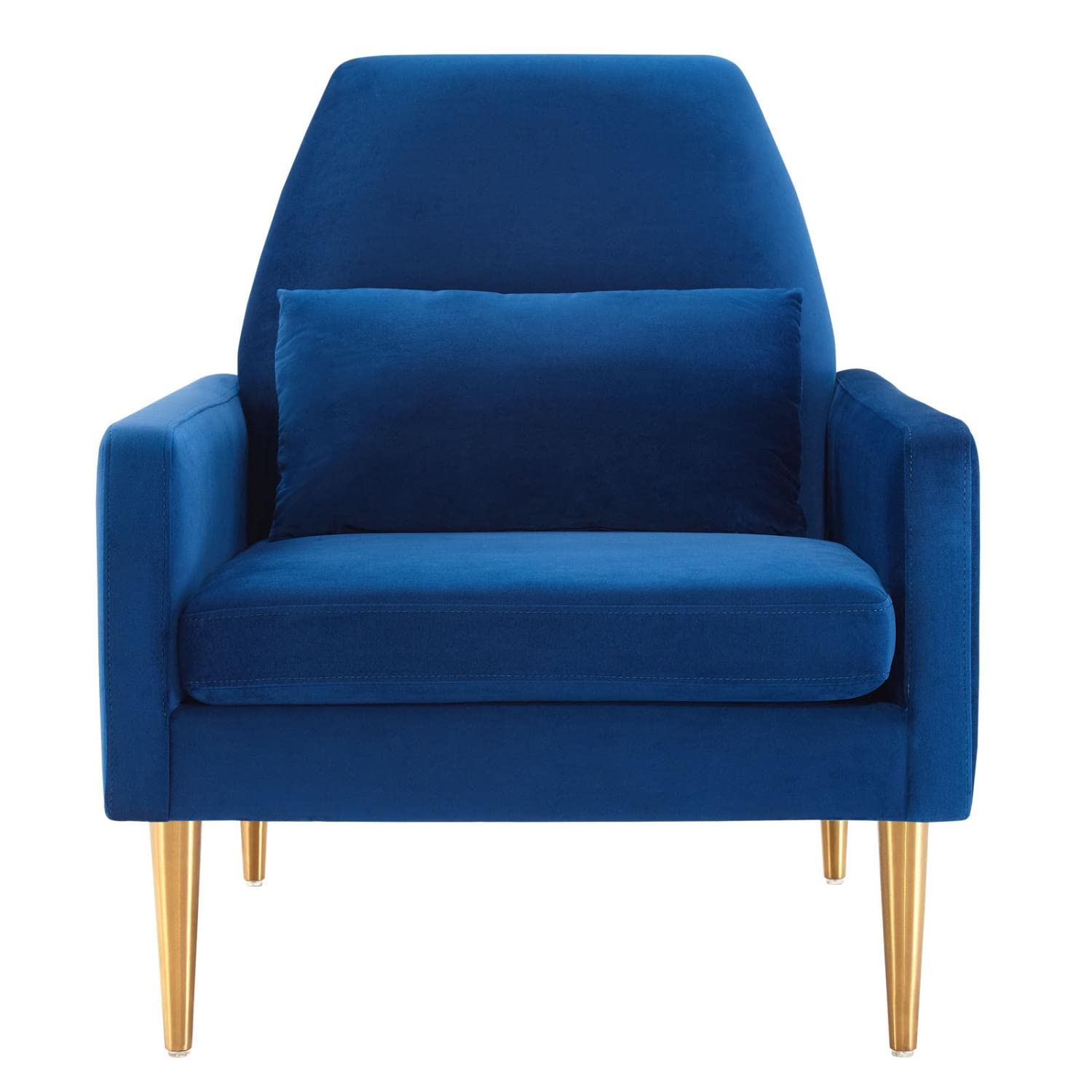 Modway Liliana Performance Velvet Armchair With Navy Finish Eei-5021-Nav