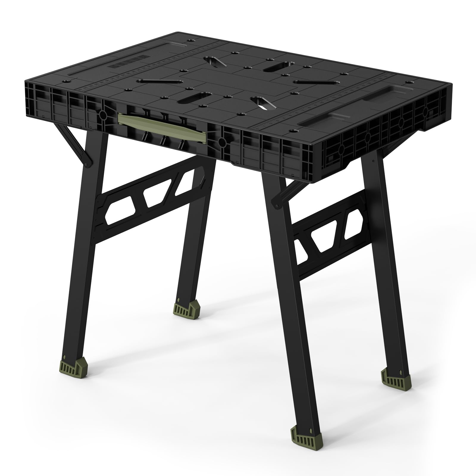 Express Folding Work Table, Easy Setup Portable Folding Work Table & Portable Folding Workbench, 34 W x 25 D x 31 H Lightweight 