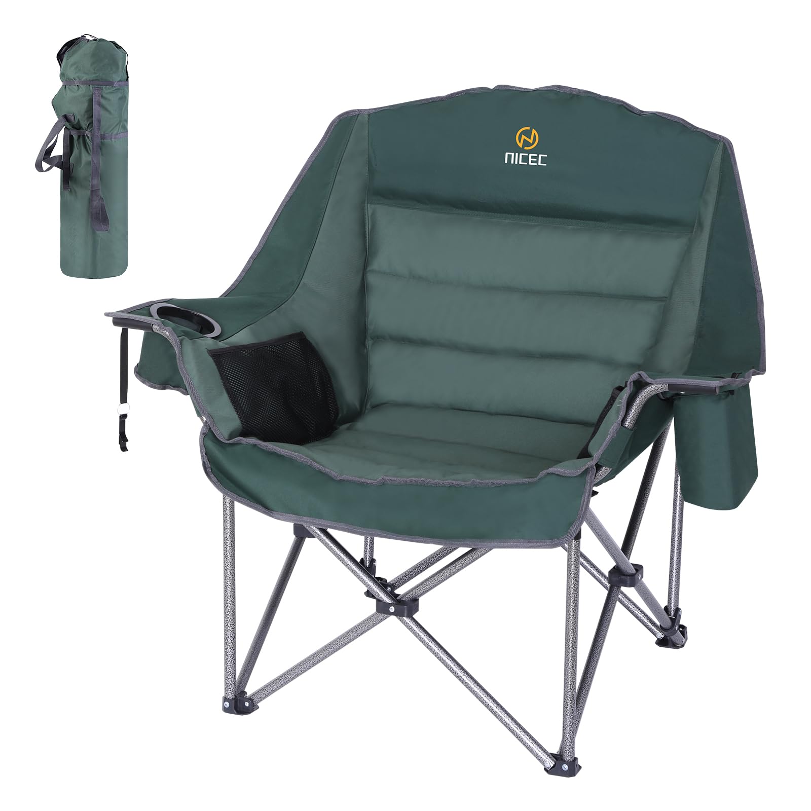 Nice C Camping Chairs, Oversized XL Padded Camping Chair, Outdoor Chair, Camp Chair, Lounge Chair, Wide&Thick, Heavy Duty 400lb,