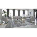 Coaster Home Furnishings Eastbrook 2-Piece Tufted Back Grey Living Room Set (509111-S2)