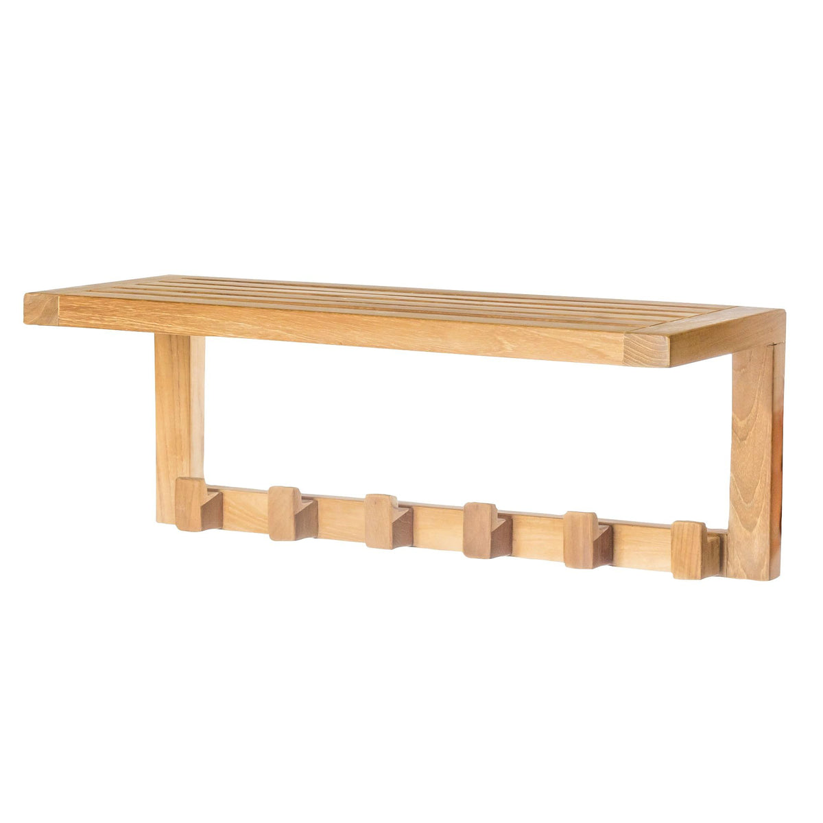 Arb Teak & Specialties Wall Shelf with 6 Hooks