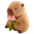Lvqing Cute Capybar Plush Doll, Flower Capybar Stuffed Aniamls Toys,Capybar Plush Doll Pillow Children'S Gift (11 Inches).
