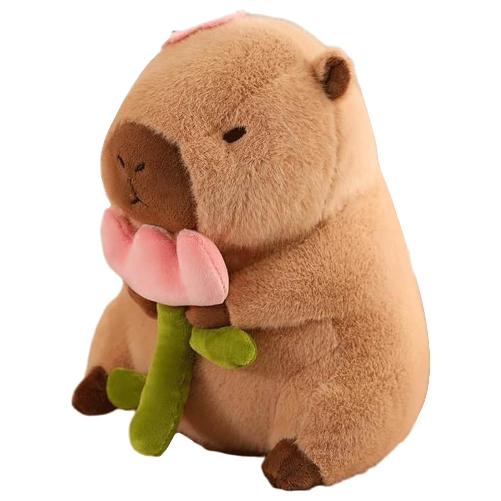 Lvqing Cute Capybar Plush Doll, Flower Capybar Stuffed Aniamls Toys,Capybar Plush Doll Pillow Children'S Gift (11 Inches).