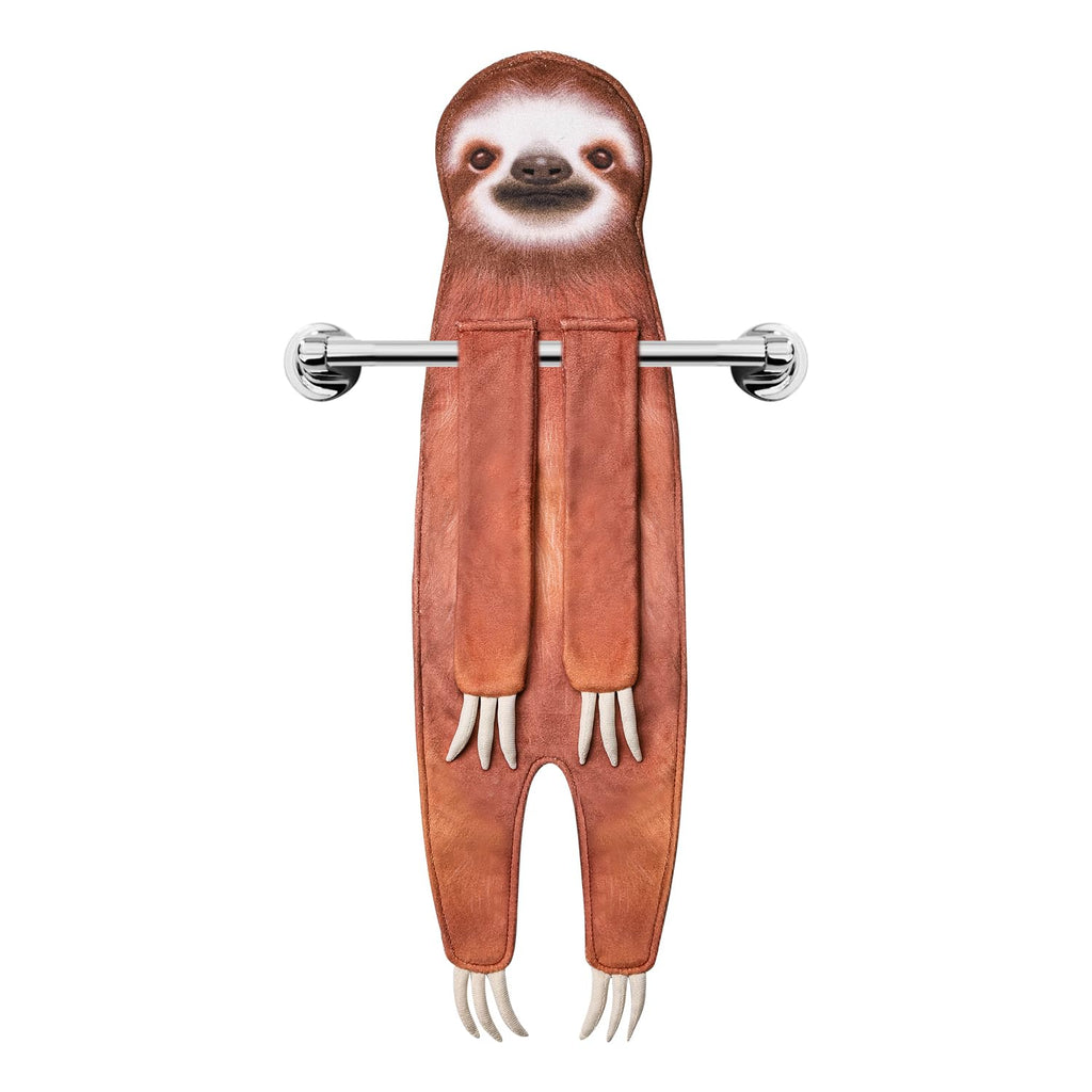 Funny Sloth Hand Towels for Bathroom Kitchen - Sloth Gifts Cute Decorative Sloth Decor Hanging Face Towels Absorbent Soft- Mothe