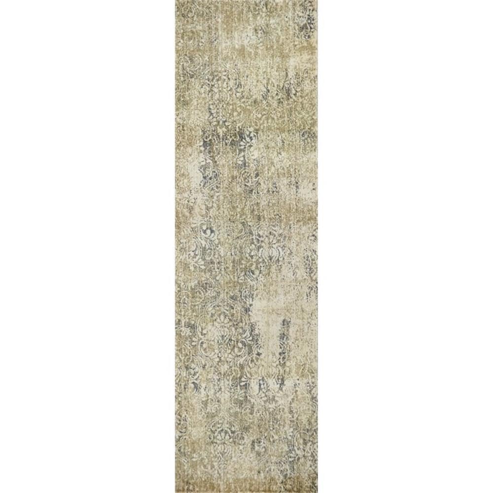 Rizzy Home Alora Decor Euphoria 2'6" X 10' Damask Beige/Gray/Rust/Blue Hybrid Area Rug