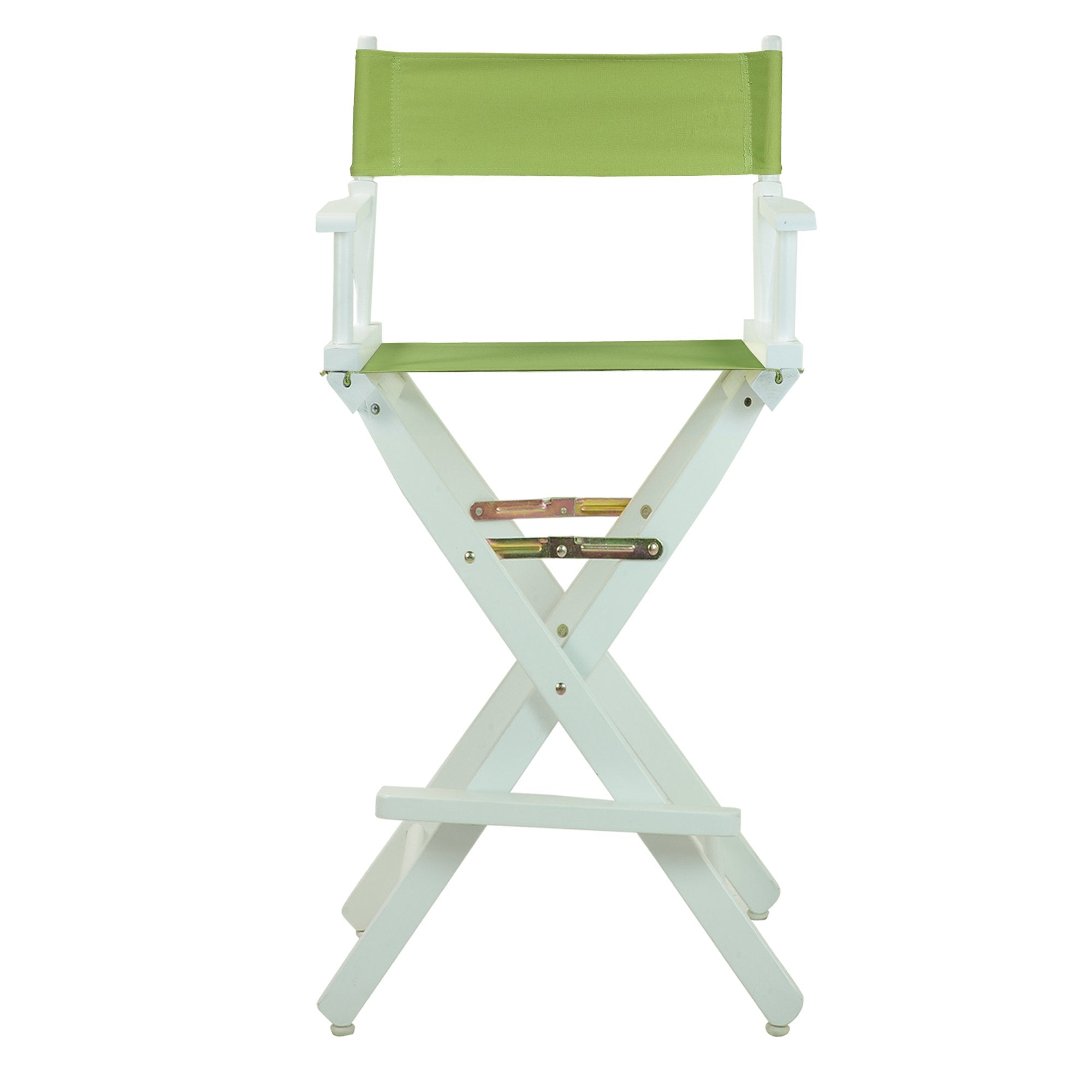 Casual Home Director'S Chair, 30"-Bar Height, Whiteframe/Lime Green Canvas