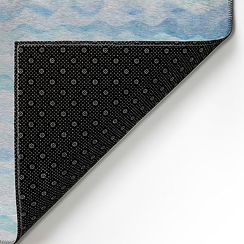 Addison Rugs Surfside Asr46 Blue 10' X 14' Indoor Outdoor Rug, Easy Clean, Machine Washable, Non Shedding, Bedroom, Living Room,